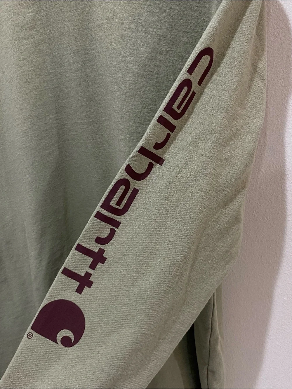 Carhartt Long Sleeve TShirt Mens XXL Green Original Fit Sleeve Logo Tee